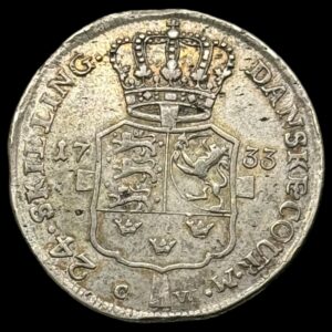 1733, 24 skilling Chr.Vl Kva. 1+