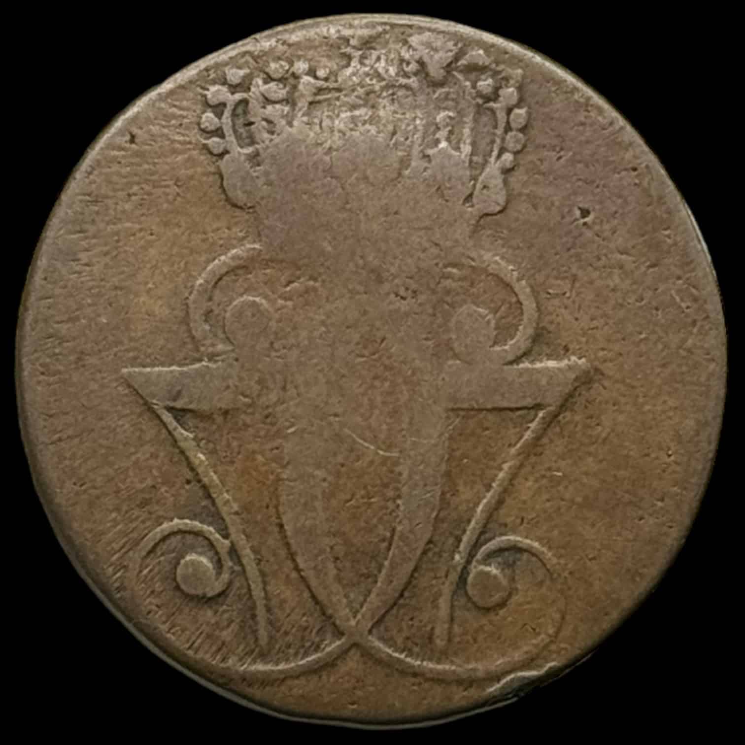 1771 1 skilling Chr.Vll Kva. 1 "stavefejl SKISLING" - Image 2