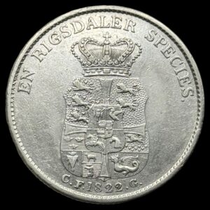 1822 CFG 1 speciedaler Fre.Vl Kva. 1+ "renset"