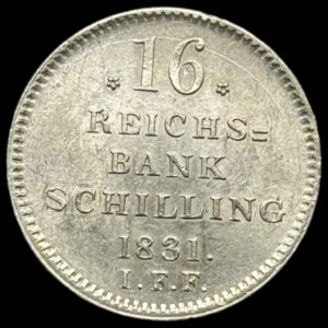 1831 16 rigsbankskilling Fre.Vl Kva. 0-01