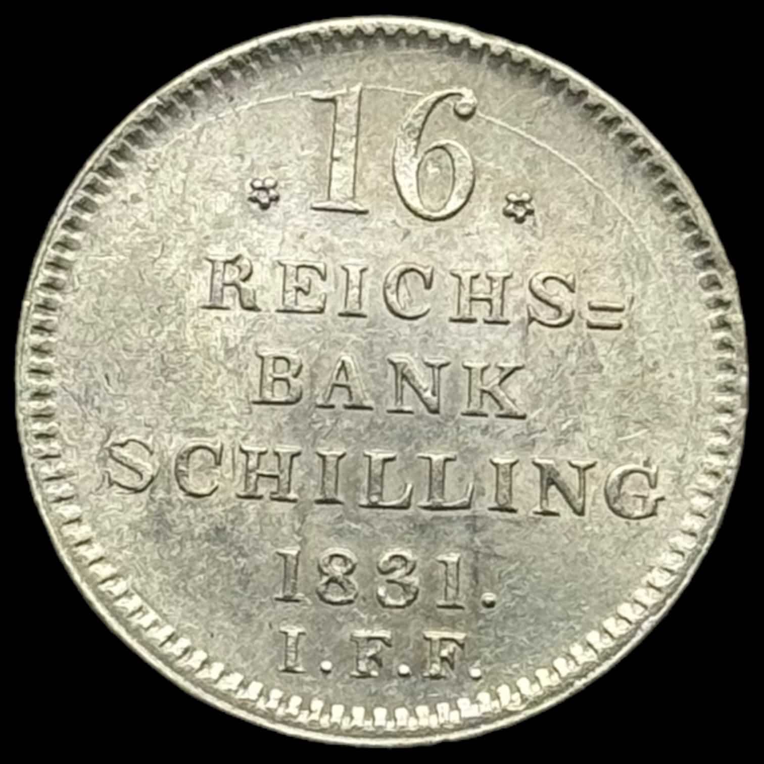 1831 16 rigsbankskilling Fre.Vl Kva. 0-01