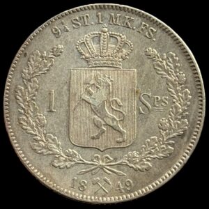 Norge 1849 1 speciedaler Oscar Kva. 1+-01