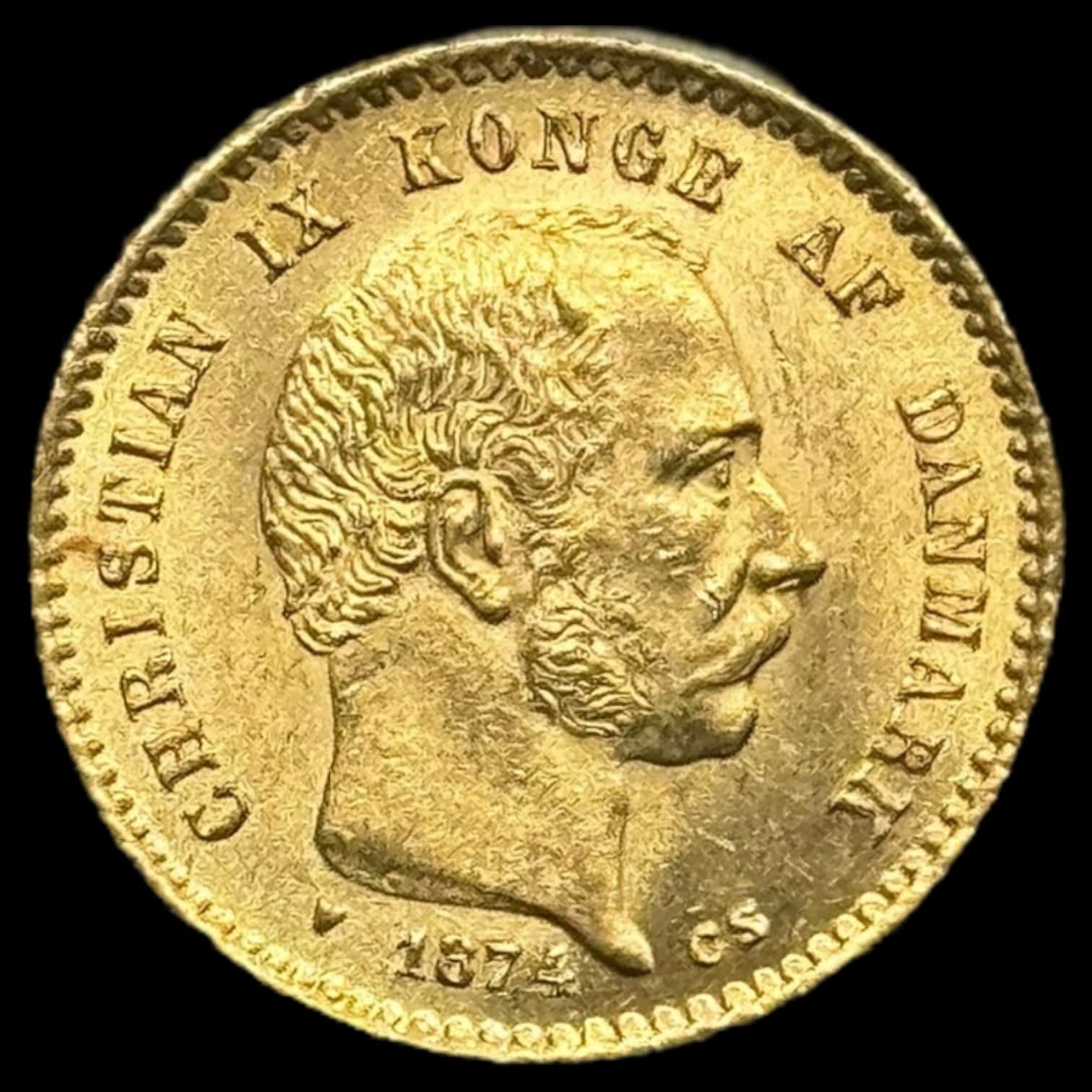 1874 10 Krone Chr lX Kva 01 Sj lden Variant Westjysk Coins