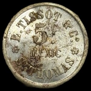 Dansk Vestindien 5 cent L.Tissot & co, St Thomas, Kva. 01 "Buklet"