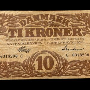 10 krone 1932 C V.Lange/Svendsen Kva. 1-1+