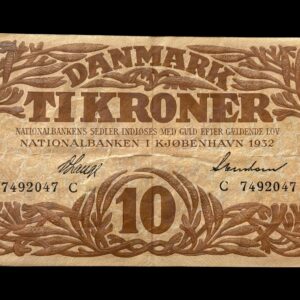 10 krone 1932 C V.Lange/Svendsen Kva. 1+