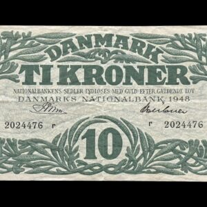 10 krone 1948 r, Riim/Hübner, Kva. 1+-01