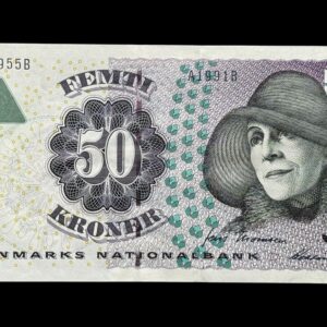 50 krone 1999 A1 Jens Thomsen/Heering Kva. 0 "Håndteringspor"