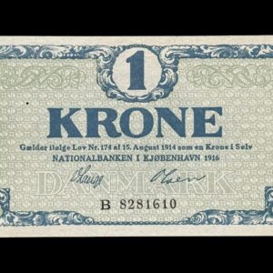1 krone 1916, B, Kva. 0-01