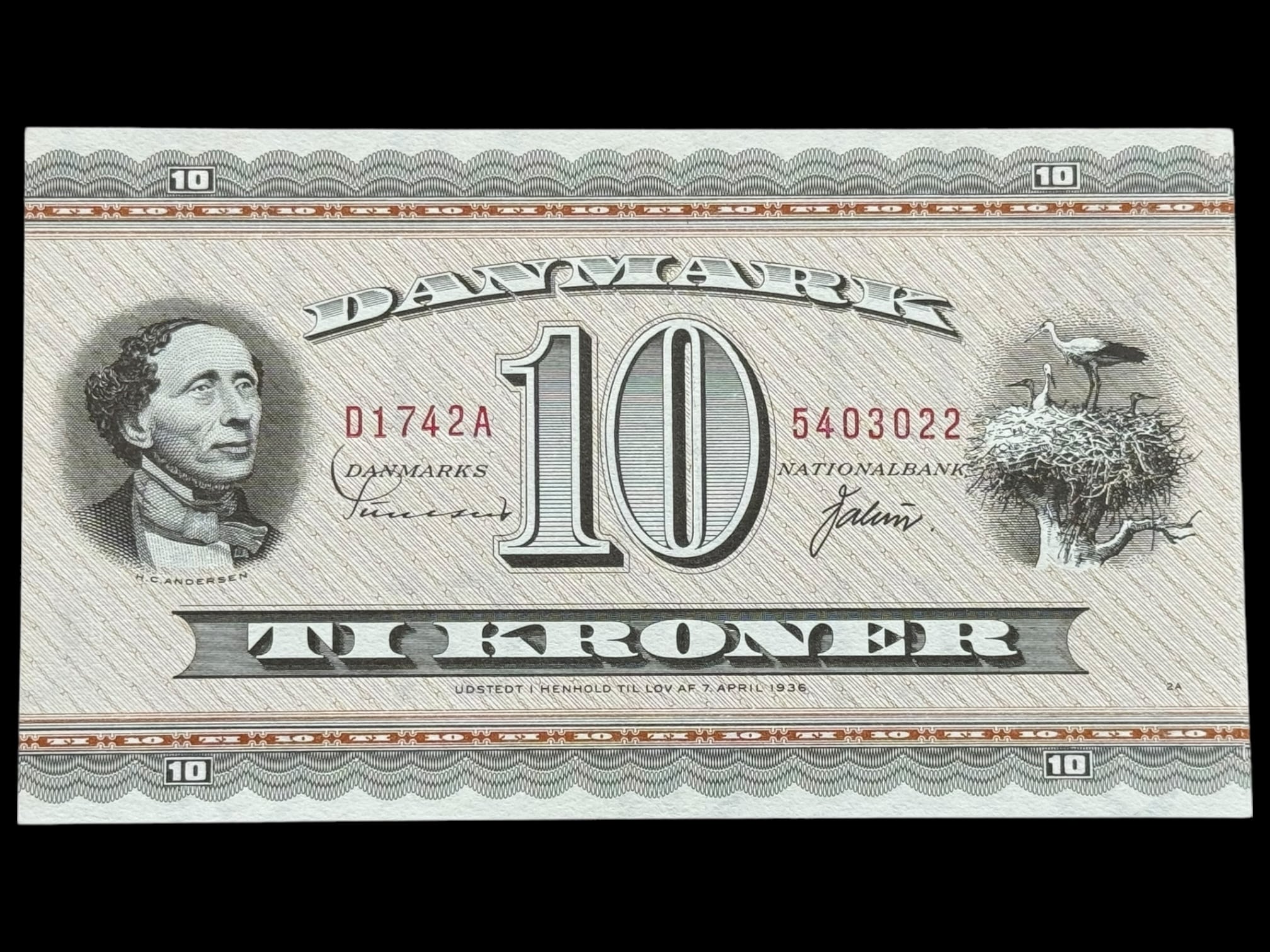 10 krone 1974 D1 Sunesen/Valuer Kva. 0