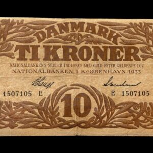 10 krone 1933 E V.Lange/Svendsen Kva. 1-1+