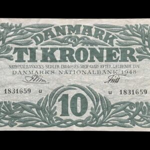 10 krone 1948 u, Riim/Friis Kva. 01