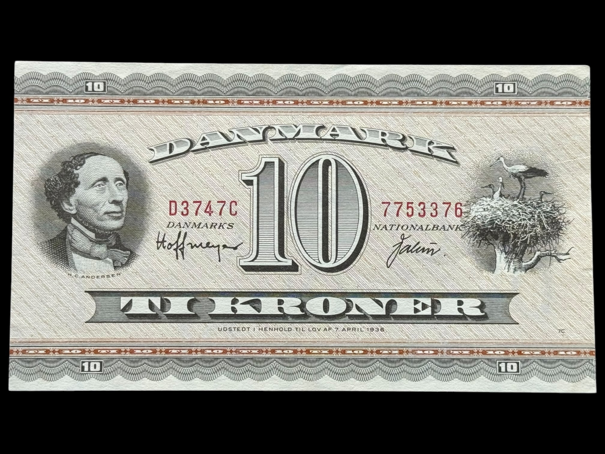 10 krone 1974 D3 Hoffmeyer/Valuer Kva. 0