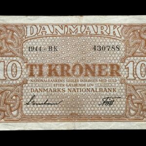 10 krone 1944 BK Svendsen/Friis Kva. 1+