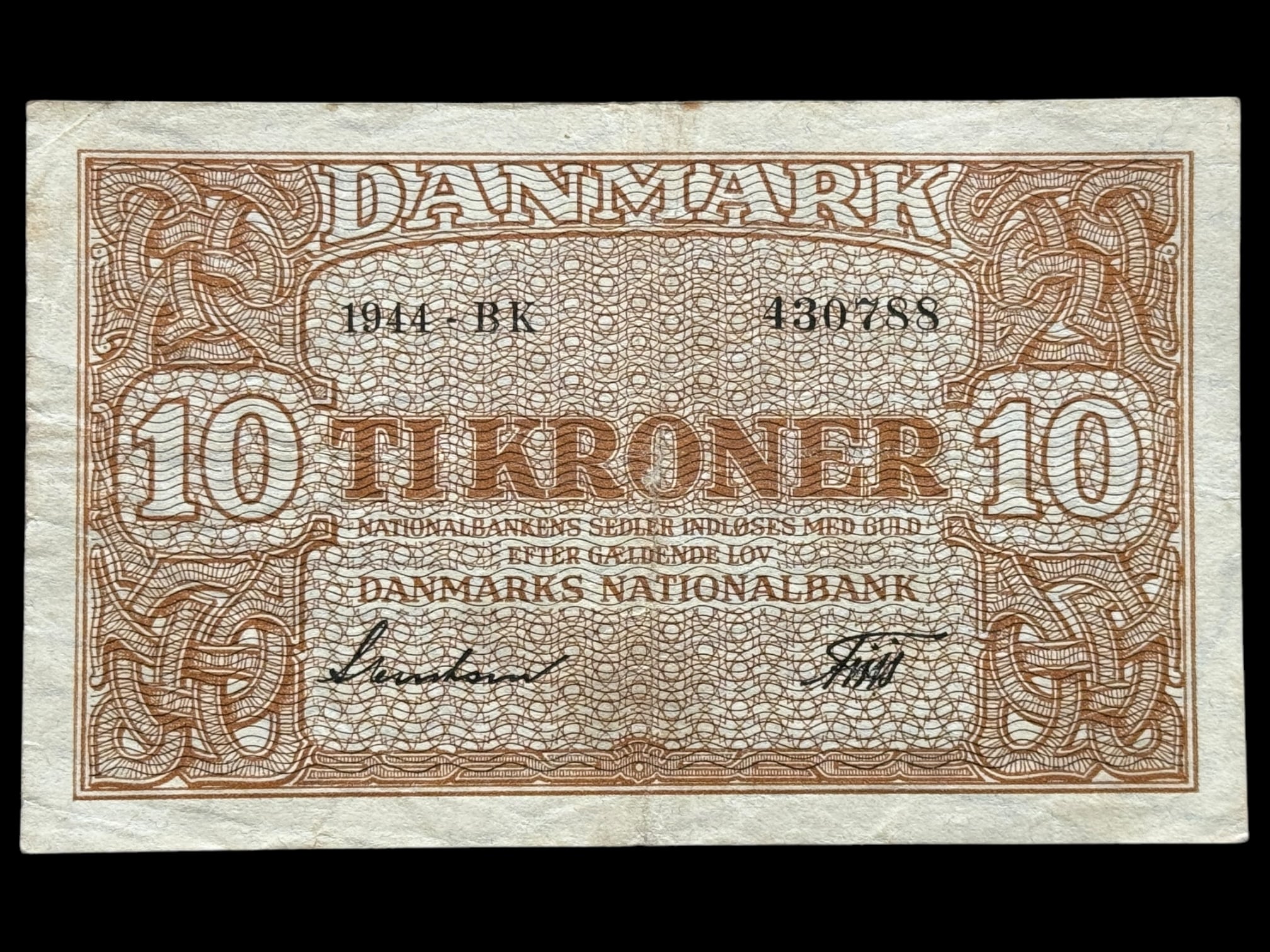 10 krone 1944 BK Svendsen/Friis Kva. 1+