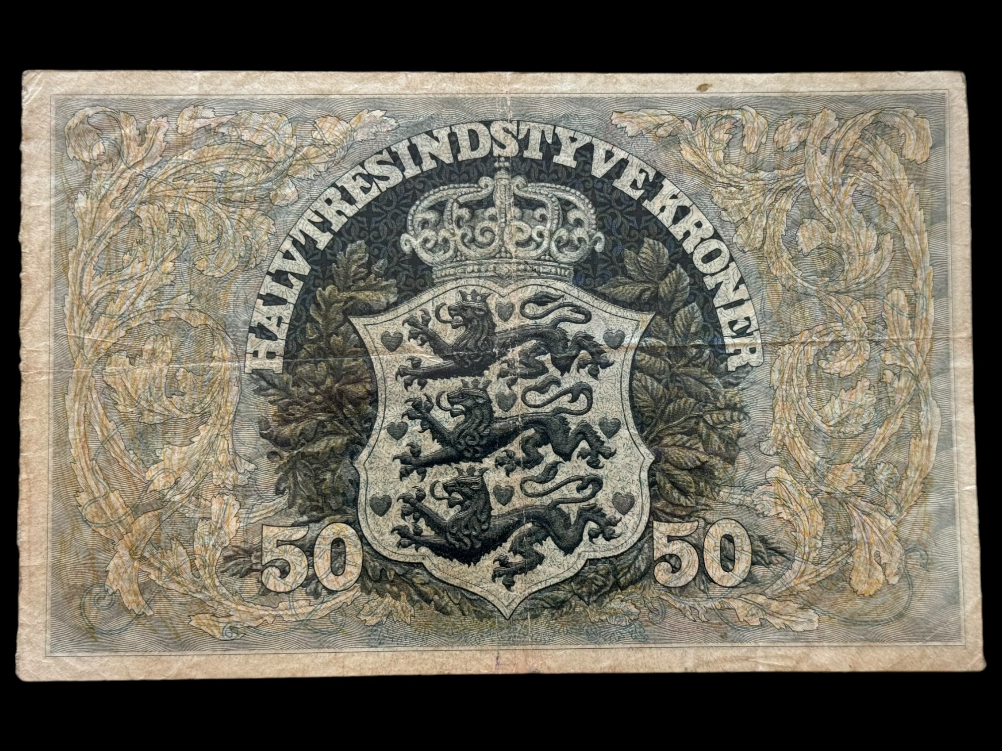 50 krone 1933 V.Lange/Heegaard Kva. 1-1+ - Image 2
