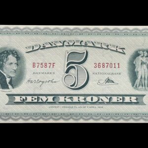 5 krone 1958 B7 Hartogsohn/Riim Kva. 0