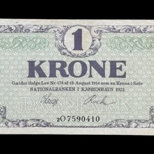 1 krone 1921, 2O, Kva. 0-01