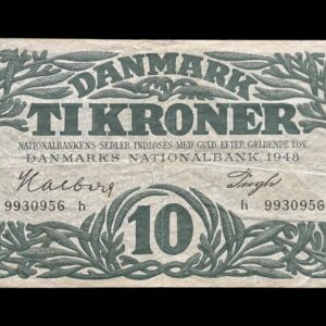 10 krone 1948 h, Halberg/Pugh Kva. 1-1+