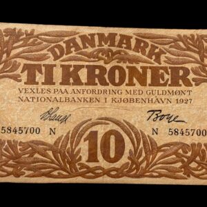10 krone 1927 N V.Lange/Boye Kva. 1+