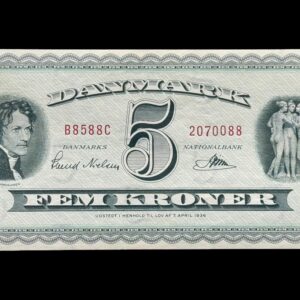 5 krone 1958 B8 Svend Nielsen/Riim Kva. 0-01