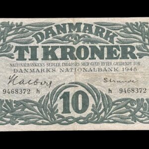 10 krone 1948 h, Halberg/Strande Kva. 1+