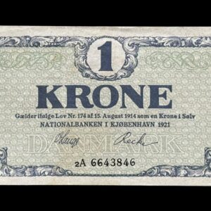 1 krone 1921, 2A, Kva. 0-01