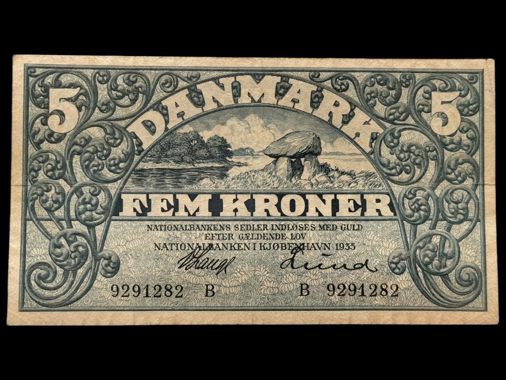 5 krone 1933 B V.Lange/Lund Kva. 1+-01