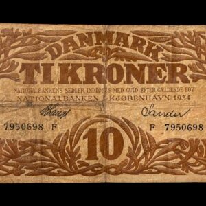 10 krone 1934 F V.Lange/Sander Kva. 1-1-