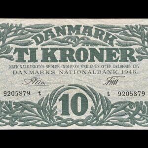 10 krone 1948 t, Riim/Friis Kva. 01