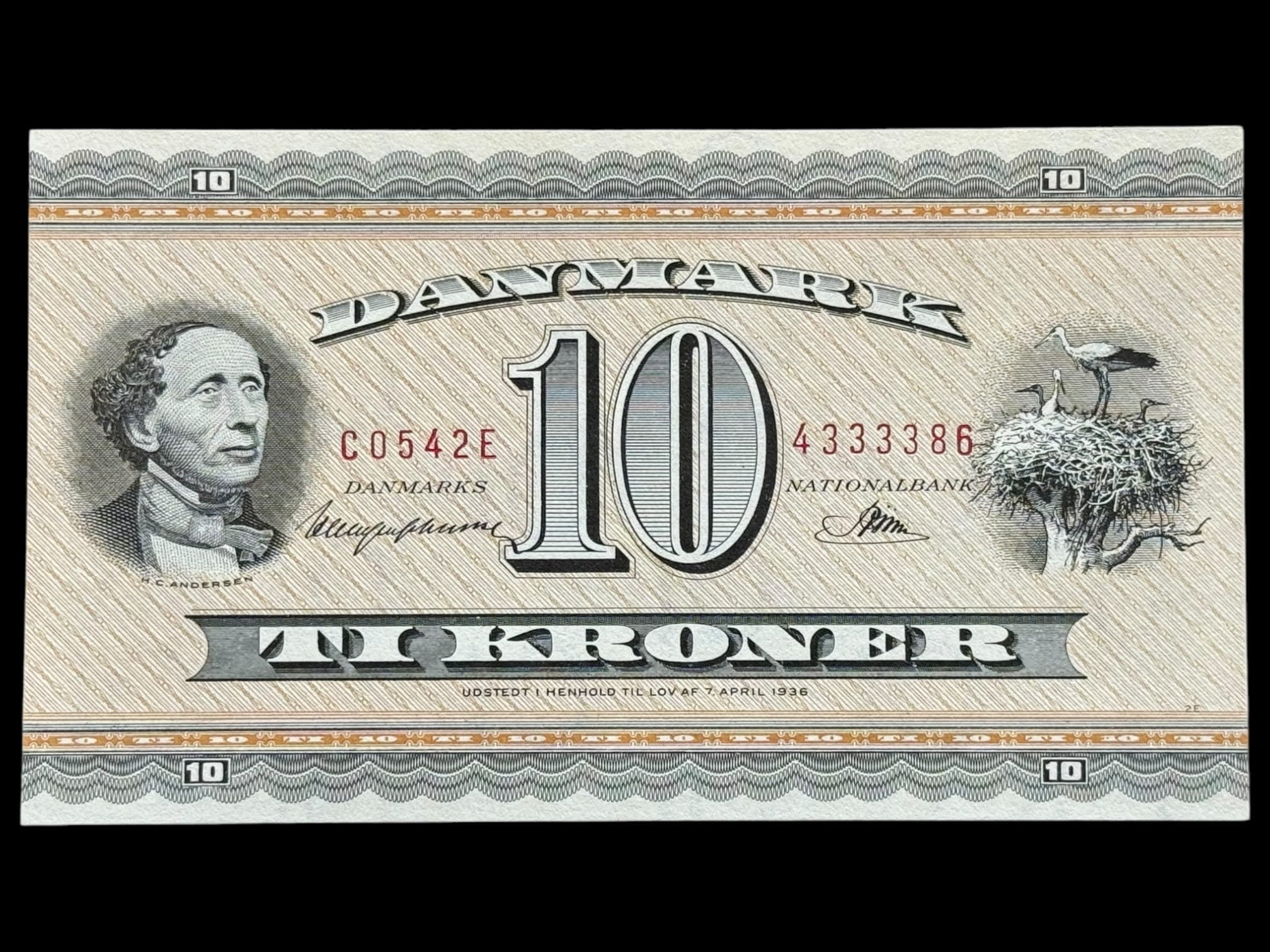10 krone 1954 C0 Haugen Johansen/Riim Kva. 0