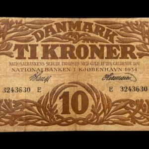 10 krone 1934 E V.Lange/Herman Kva. 1+