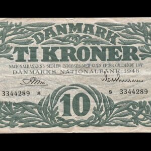 10 krone 1948 s, Riim/Matthiasen Kva. 1+