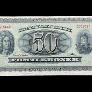 50 krone 1956 A1 Svend Nielsen/Riim Kva. 1-1+