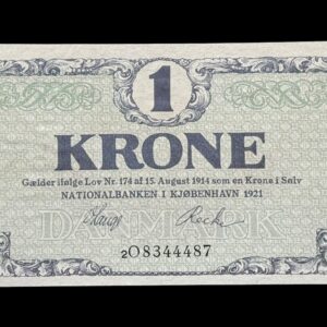 1 krone 1921, 2O, Kva. 0