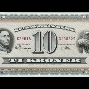 10 krone 1966 K2 Hoffmeyer/Riim Kva. 0 "Håndteringspor"