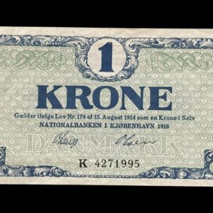 1 krone 1918, K, Kva. 0-01