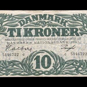10 krone 1945 c, Halberg/Pugh Kva. 01