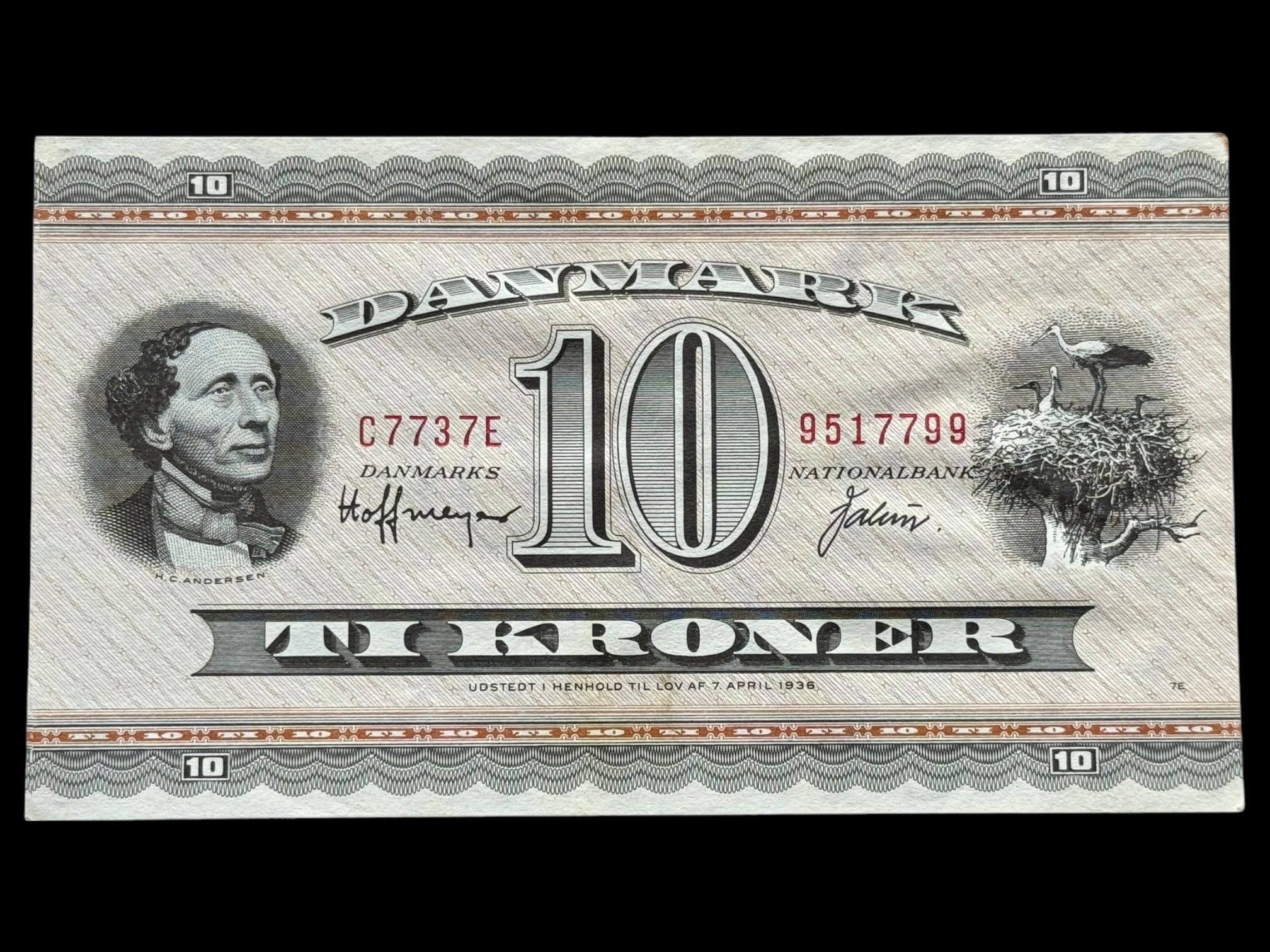 10 krone 1973 C7 Hoffmeyer/Valuer Kva. 0-01