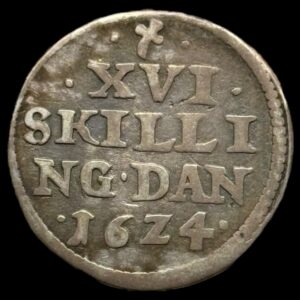 1624 16 skilling Chr.lV Kva. 1-1+