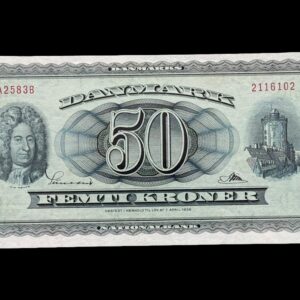 50 krone 1958 A2 Sunesen/Riim Kva. 0-01