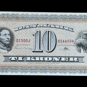 10 krone 1955 D1 0J Erstatningseddel Svend Nielsen/Riim Kva. 0