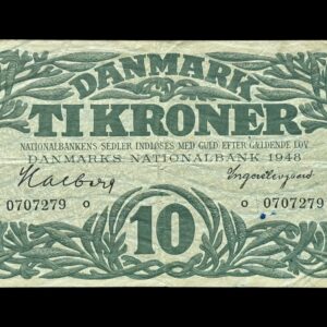 10 krone 1948 o, Halberg/Ingerslevgaard Kva. 1