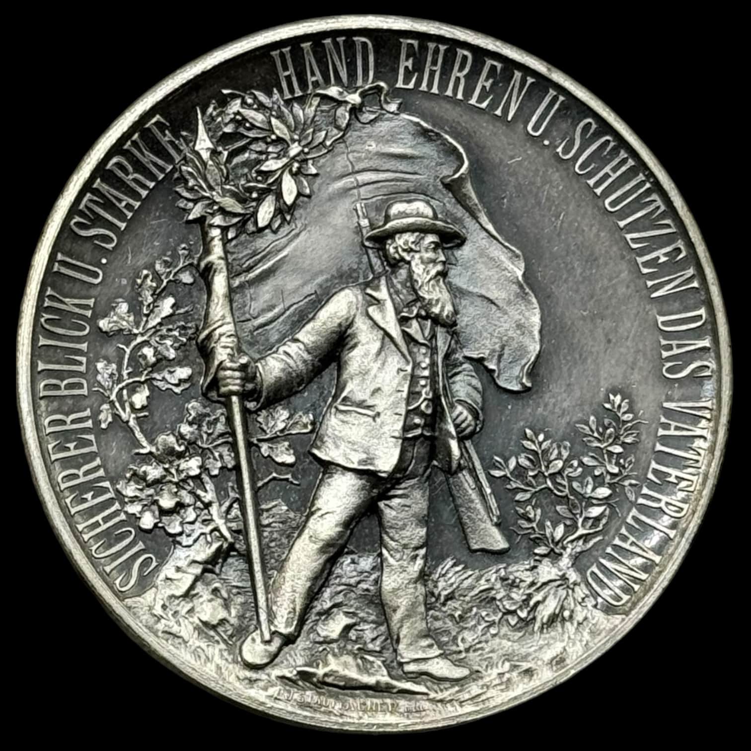 Schweiz, Sølvmedalje 1895, St.Gallen Pragteksemplar, kun 200 ex.