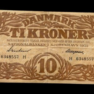 10 krone 1935 H Svendsen/Neergaard Kva. 1-1+