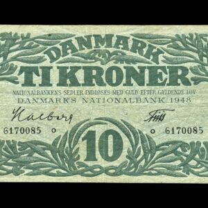 10 krone 1948 o, Halberg/Friis Kva. 1-1+