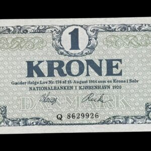 1 krone 1920, Q, Kva. 0