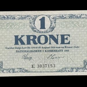 1 krone 1918, E, Kva. 0-01