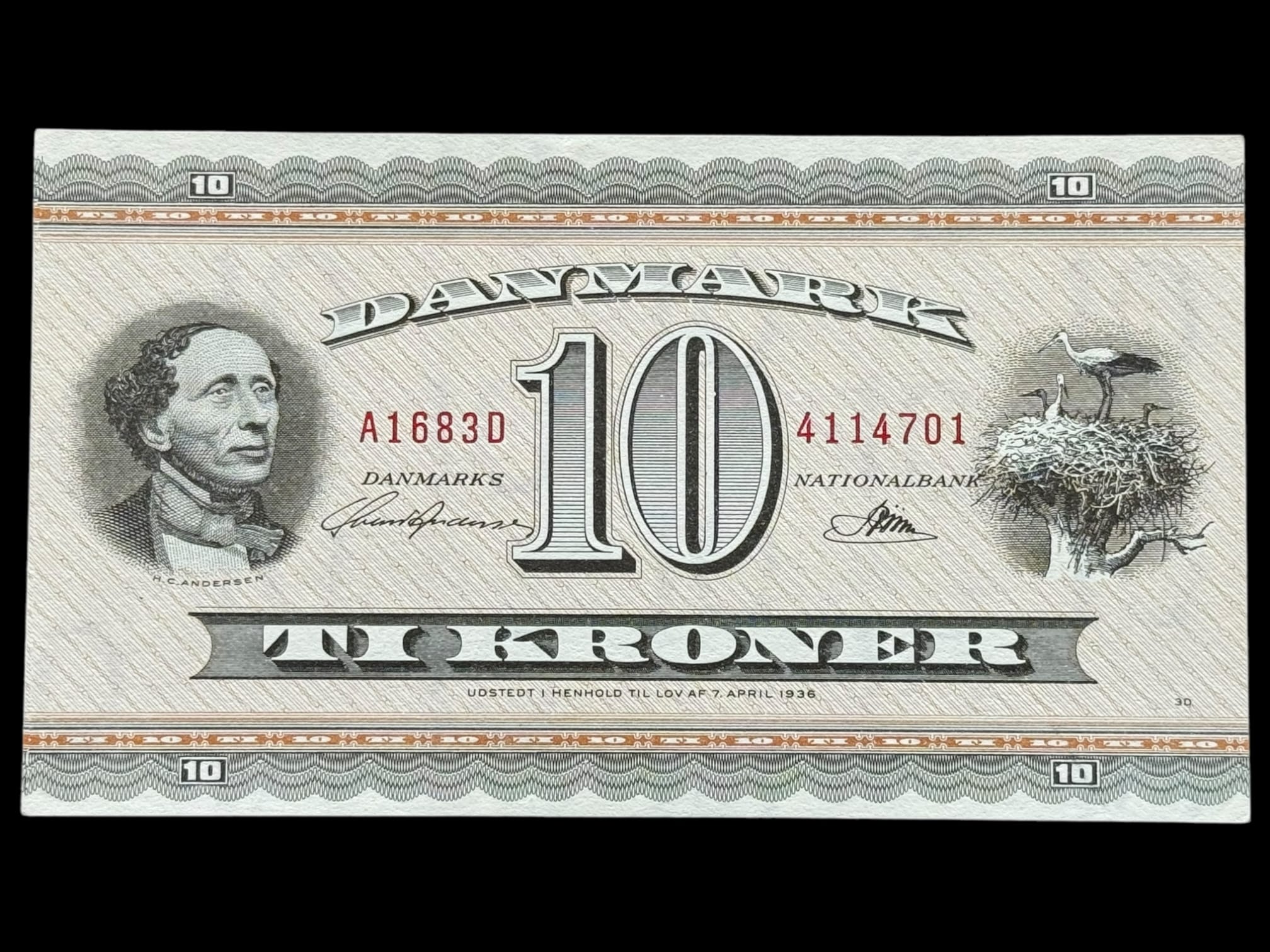 10 krone 1968 A1 Svend Andersen/Riim Kva. 0