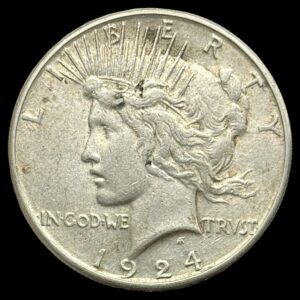 USA, Peace dollar 1924 S, KM 150, Kva. 1+